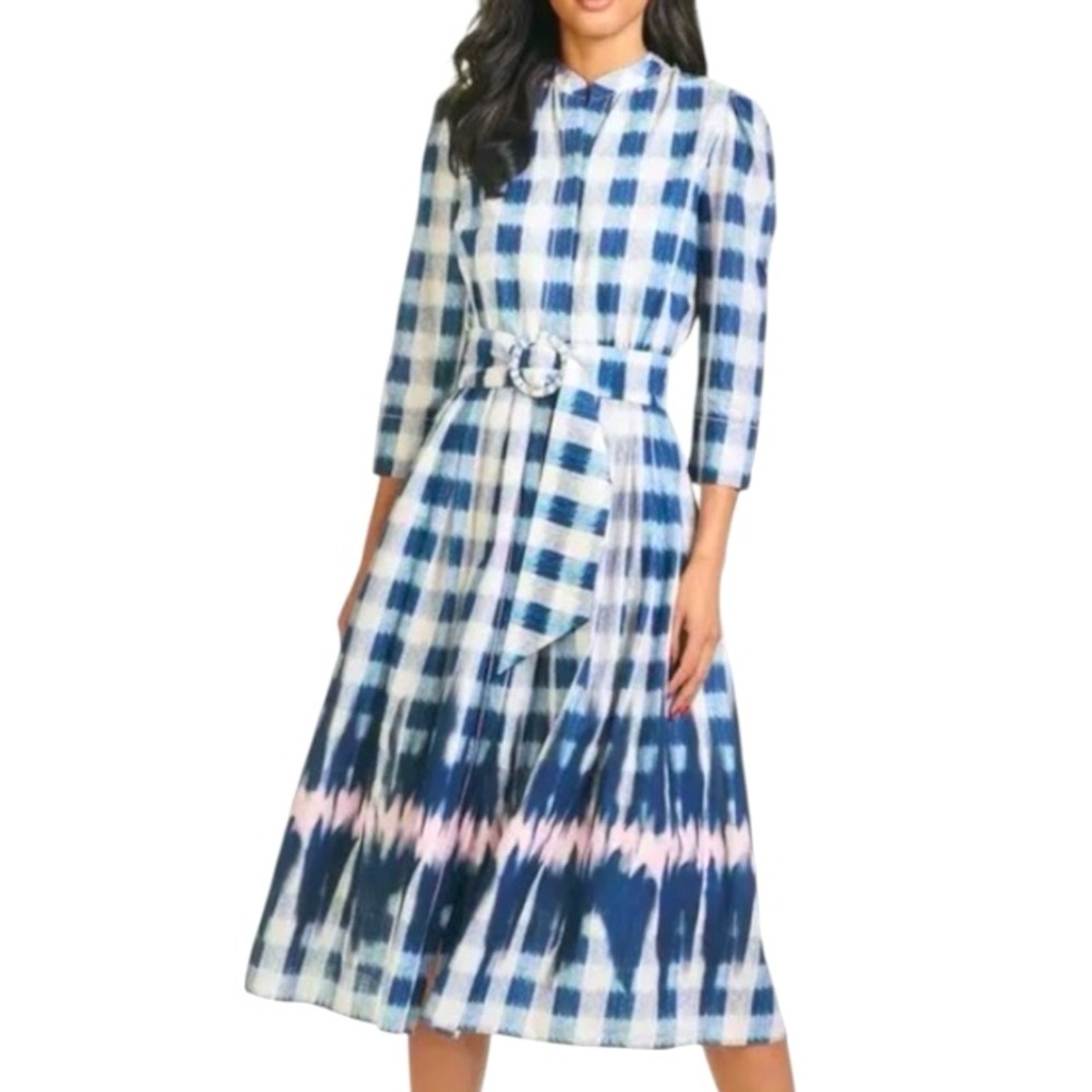 Sachin & Babi x Anthropologie Mari Gingham Cotton Midi Dress
